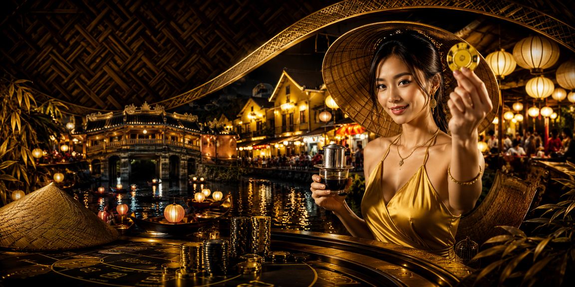 Không gian giải trí trực tuyến ban đêm tại Hội An với đèn lồng rực rỡ